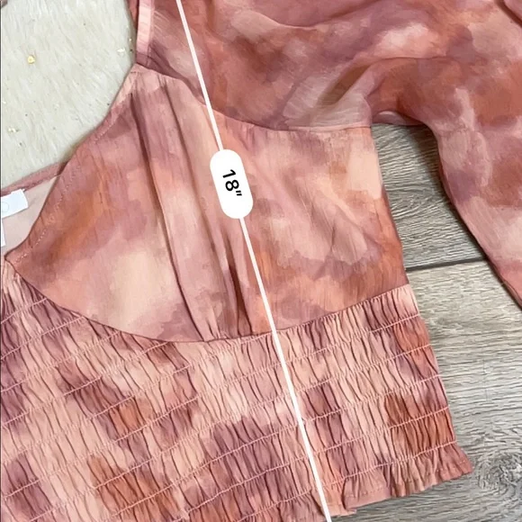 Abound tie dye pink crop top blouse - Picture 4 of 4